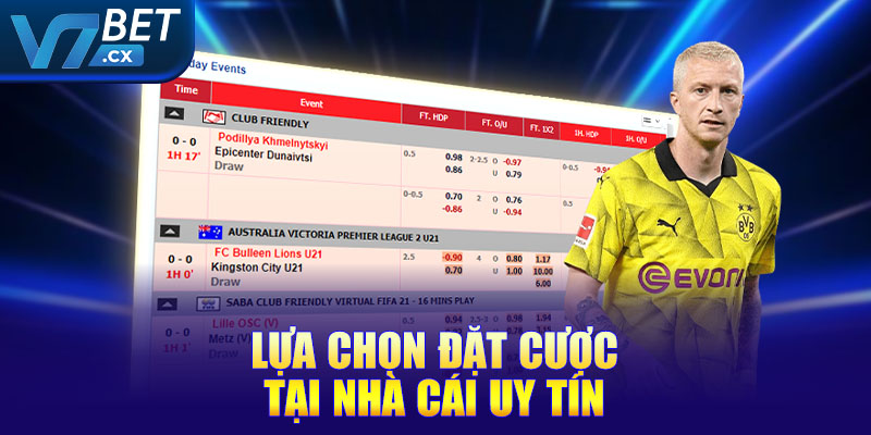 Lựa chọn đặt cược tại nhà cái uy tín